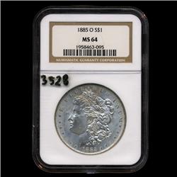 1885O Morgan $1 Silver Coin NGC MS64  (COI-3528)