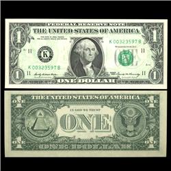 1969 Rare US $1 Error Note Crisp Unc (COI-4107)