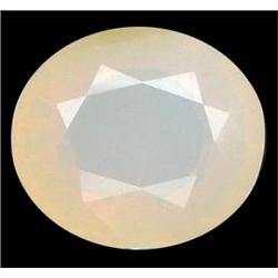 5.48ct Oval Cut Top AAA White Yellow Opal (GEM-10428)