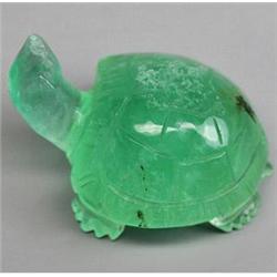 155.50ct  Large Turtle Carving Green Fluorite (GEM-10767)