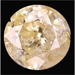 Si 0.09ct Round Cut Unheated Yellow Diamond (GEM-11849)