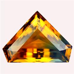 25.20ct Pentagon Cut Bi Color Citrine FLAWLESS (GEM-11442)