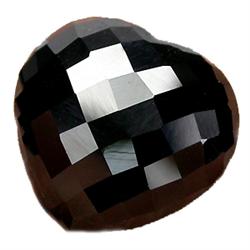 27.60ct Superb AAA Black Natural Spinel Heart (GEM-11572)