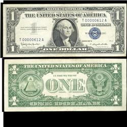 1957B $1 Silver Certificate Star Note AU+ RARE LOW LOW SERIAL # (COI-4695)