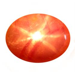 3.25ct Oval Cabochon Natural Top Red 6 Ray Star Ruby (GEM-11388)