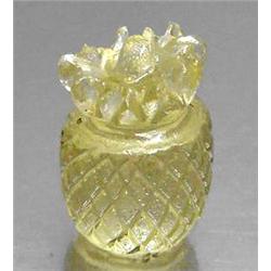 6.86ct Hand Carved Light Yellow Quartz Pineapple (GEM-11308)