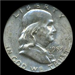1953D Franklin Half PCGS MS64 FBL (COI-4603)