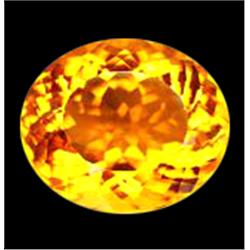 19.5ct AAA Golden Yellow Oval Cut Citrine  FLAWLESS (GEM-11381A)