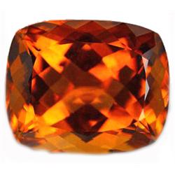 27.10ct Exquisite Red Orange Cushion Cut Citrine FLAWLESS (GEM-11982)