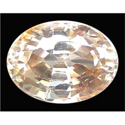1.31ct Alluring Oval Natural White Cambodia Zircon VVS (GEM-11919)