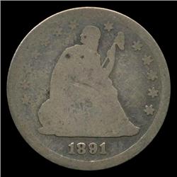 1891S Seated Quarter Circulated (COI-4656)