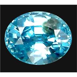 1.37ct Top AAA Oval Cut Blue Green Zircon VVS (GEM-11307)