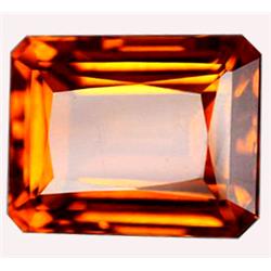 23.10ct Dazzling Red Orange Emerald Cut Citrine FLAWLESS (GEM-11432)