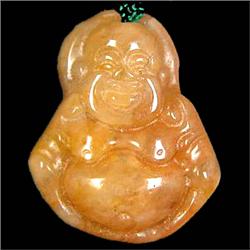 12.60ct Natural Jade Lucky Buddha Pendant (JEW-1267)