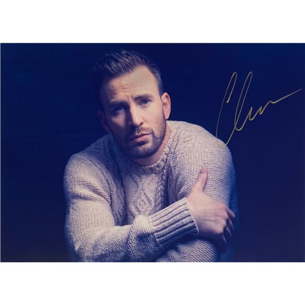 Autograph Signed Chris Evans Photo
