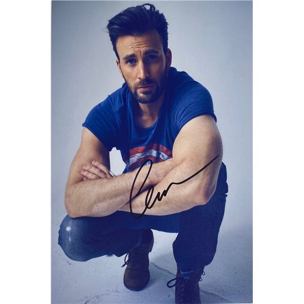 Autograph Signed Chris Evans Photo