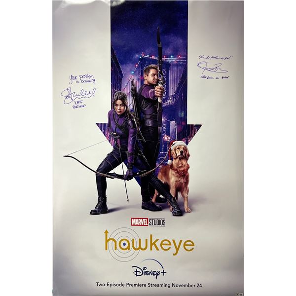 Signed Hawkeye Poster Beckett