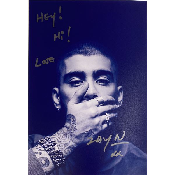Autograph Signed Zayn Malik Photo