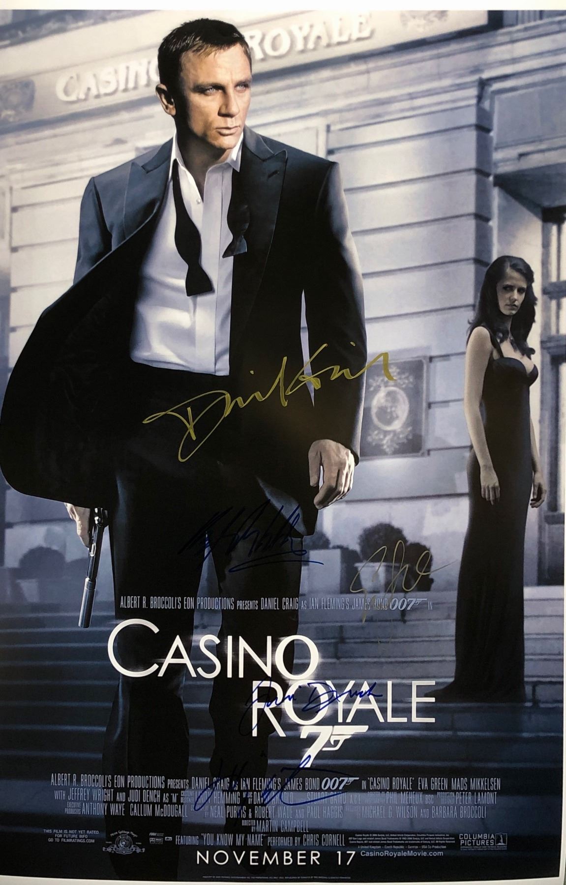 007 Casino Royale Poster Daniel Craig Autographed Signed