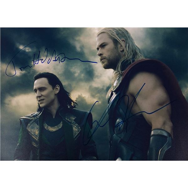 Thor Chris Hemsworth Tom Hiddleston Autographed Signed Photo