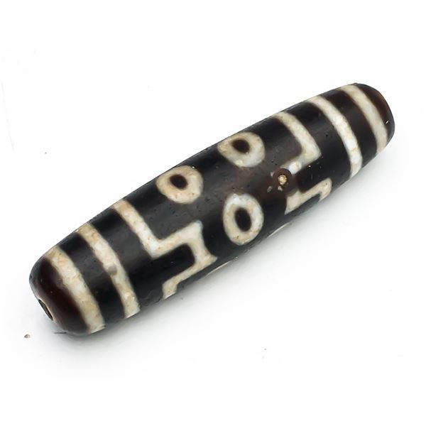 Tibet Amulet gZi Beads Pendant with rare 7-eyes pattern