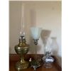 Image 1 : Antique Lamp Lot Two Kerosene Plus an Electric Lamp