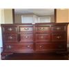 Image 2 : Quality Wooden Dresser With Detachable Mirror 62" Long x 21" Wide x 67" Tall