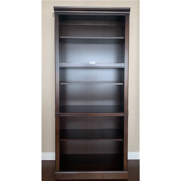 Quality Built Wooden Bookshelf 80" Tall x 35" Wide x 16" Deep