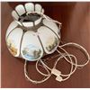 Image 1 : Tiffany Style Hanging Lamp With a Painted Scene on it