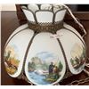Image 2 : Tiffany Style Hanging Lamp With a Painted Scene on it
