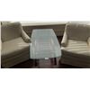 Image 2 : Two Chairs and a Glass-top Coffee Table Lot