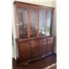 Image 1 : Solid Wood China Cabinet and Hutch 76" Tall  x 60" Long x 15" Wide