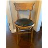 Image 1 : Solid Vintage Wooden Chair With Leather Seat