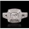 Image 1 : 18KT White Gold 1.56 ctw Diamond Ring