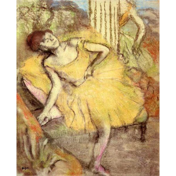 Edgar Degas - Sitting Dancer With The Right Leg Up