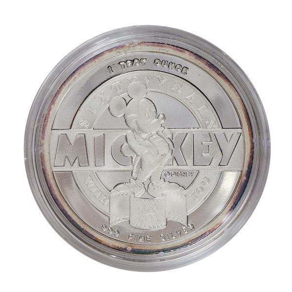 1988 Mickey Mouse 60th Anniversary Commemorative Proof Limited Edition Coin
