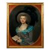 Image 1 : French Portrait of a Lady in Black Feathered Hat.