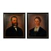 Image 1 : Portraits: Gentleman, and Lady with Lace Collar.