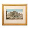 Image 1 : Colored Print of Trevi Fountain Scene.