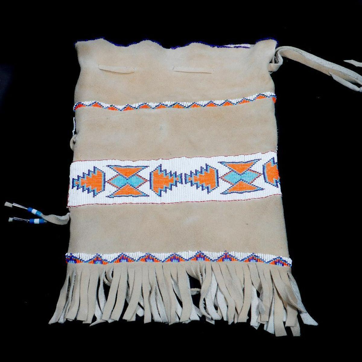 Native String Pouch Native American Soft Skin Pouch.