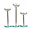 Image 1 : Set of Three Modern Glass Candleholders.