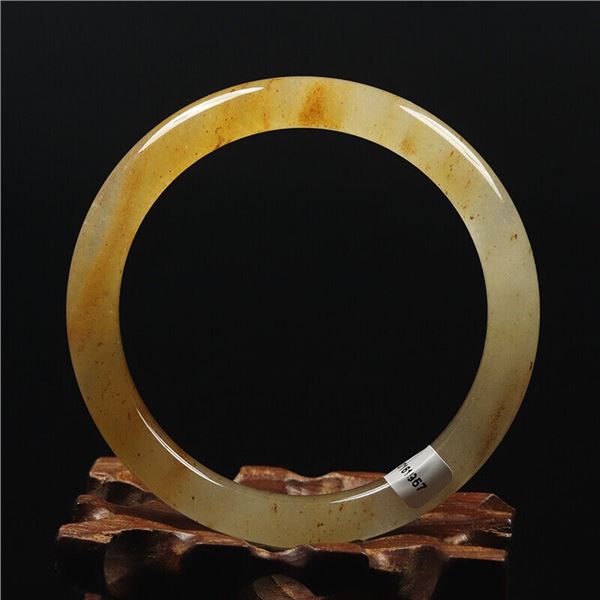 Chinese natural yellow jade bangle