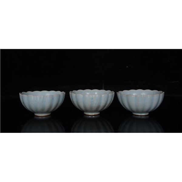 Chinese ru kiln porcelain bowl set