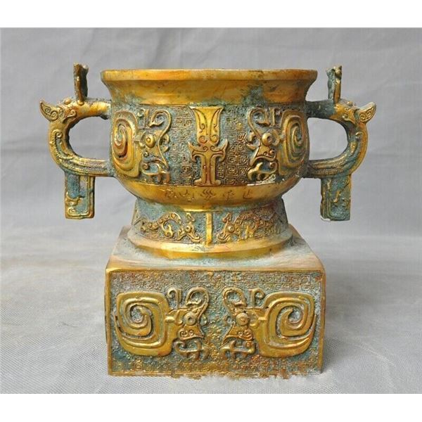 Chinese bronze gilt jar pot