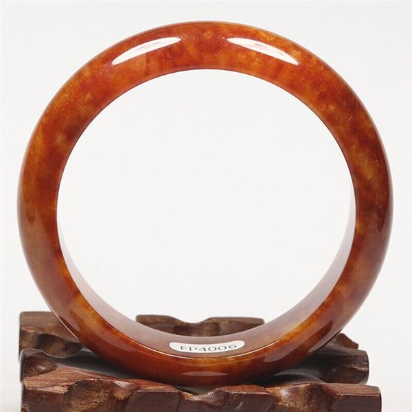 Chinese natural red jade bangle