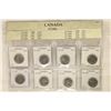 Image 1 : CANADA 25 CENT 8 COIN COLLECTION. DATES RANGE FROM