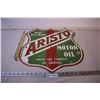 Image 1 : Artisto Motor Oil Porcelain Sign (Flanged, Double Sided) 18.5 x 19.5 (fantasy?)