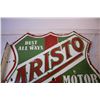 Image 2 : Artisto Motor Oil Porcelain Sign (Flanged, Double Sided) 18.5 x 19.5 (fantasy?)