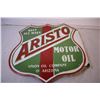 Image 4 : Artisto Motor Oil Porcelain Sign (Flanged, Double Sided) 18.5 x 19.5 (fantasy?)