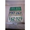 Image 1 : (3) Saskatchewan Licence Plates